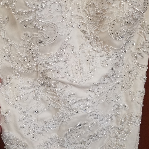 Oleg Cassini CMB619 Wedding Dress Size 12 - Picture 5 of 11